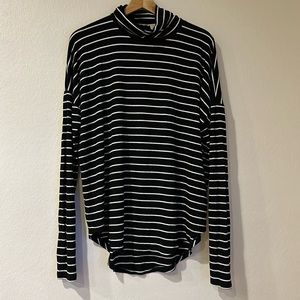 MICHAEL Michael Kors Striped Turtleneck Top